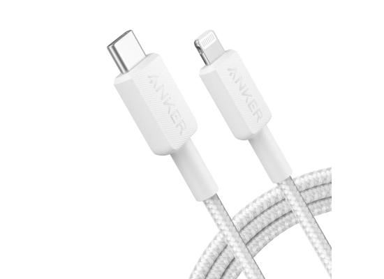 Anker 322 USB-C to Apple iPhone Lightning 1.8m MFI Licensed Charger/Data Cable - White